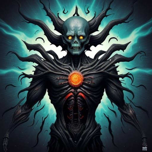 Solar Wraith in Surrealist Horror Style