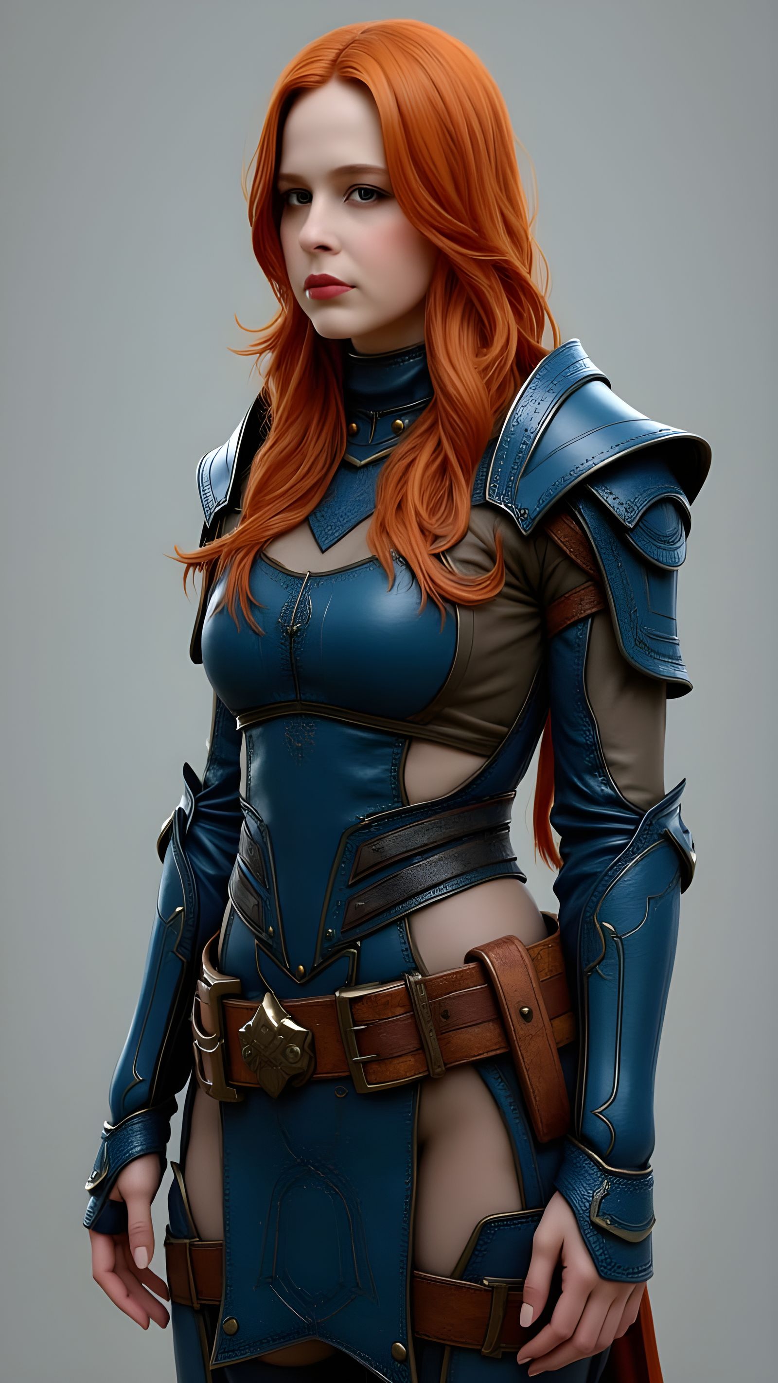 Elegant Mass Effect Biotic Warrior in Hyper-Detailed Cyberpu...