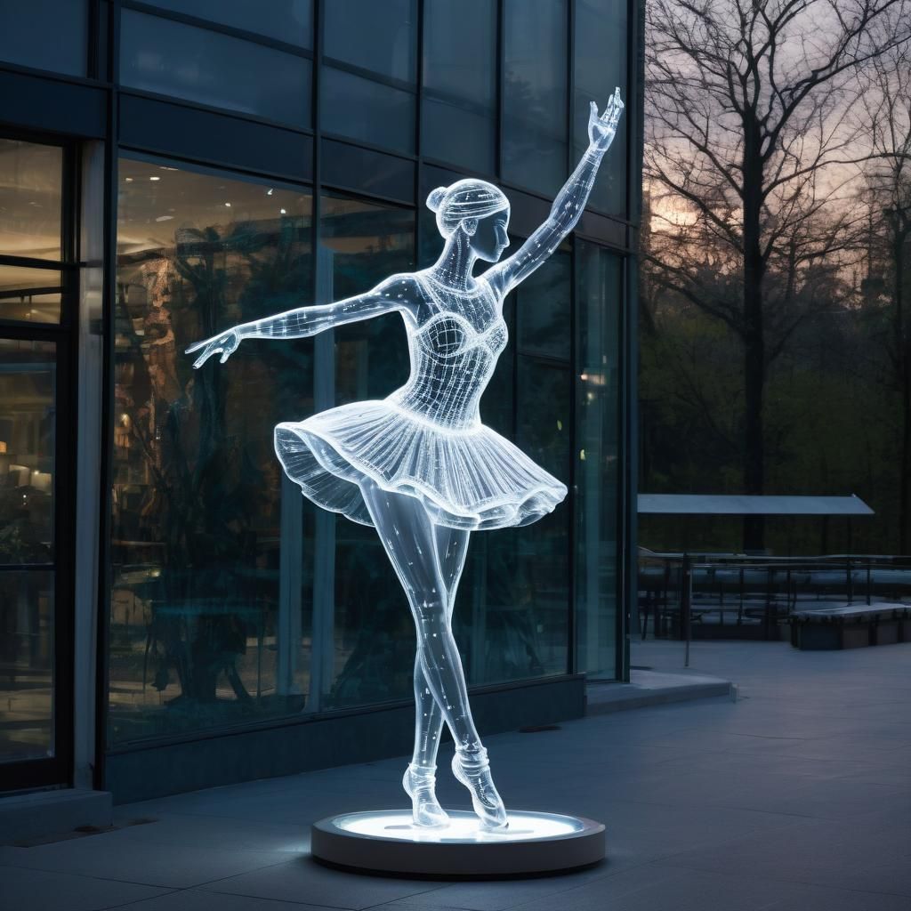 Translucent Polycarbonate Ballerina Statue Display
