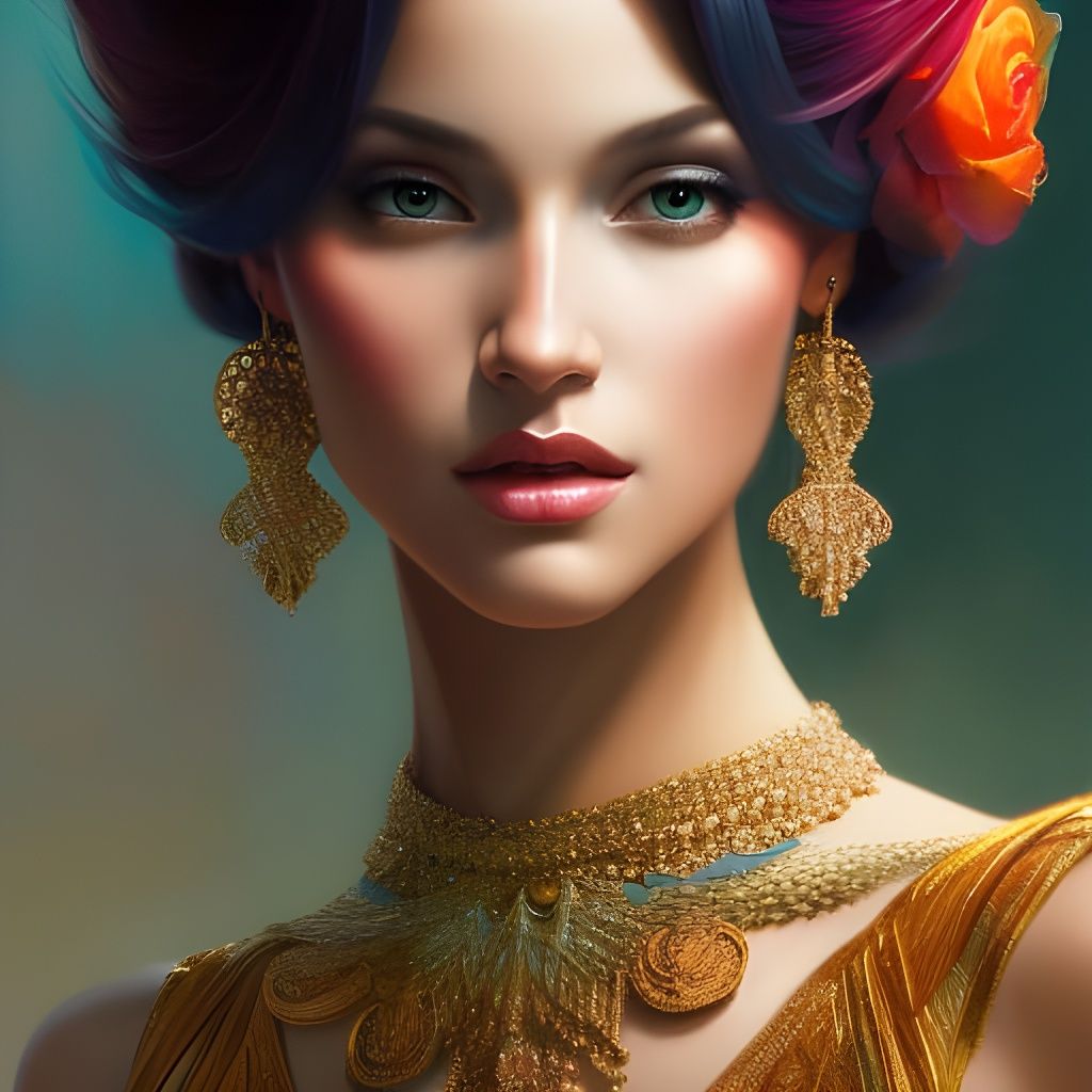 Detailed Grayscale Portrait in the Style of Matte Painting