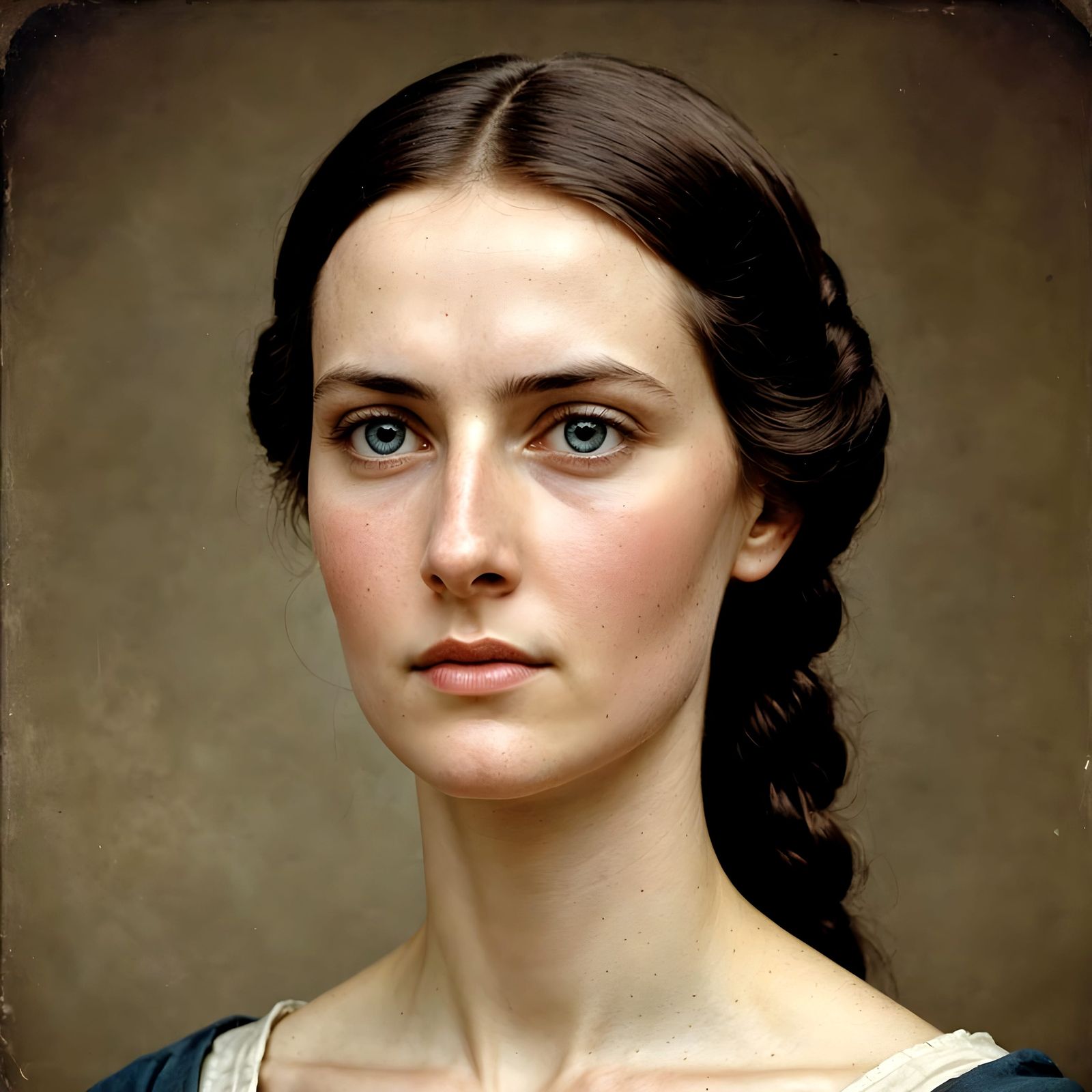 Pioneer Woman on Farmstead as Matte Painting