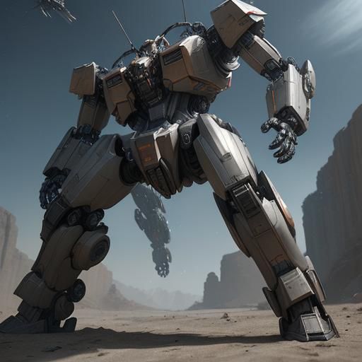 Epic Mech Battle: Sci-Fi Cinematic Render