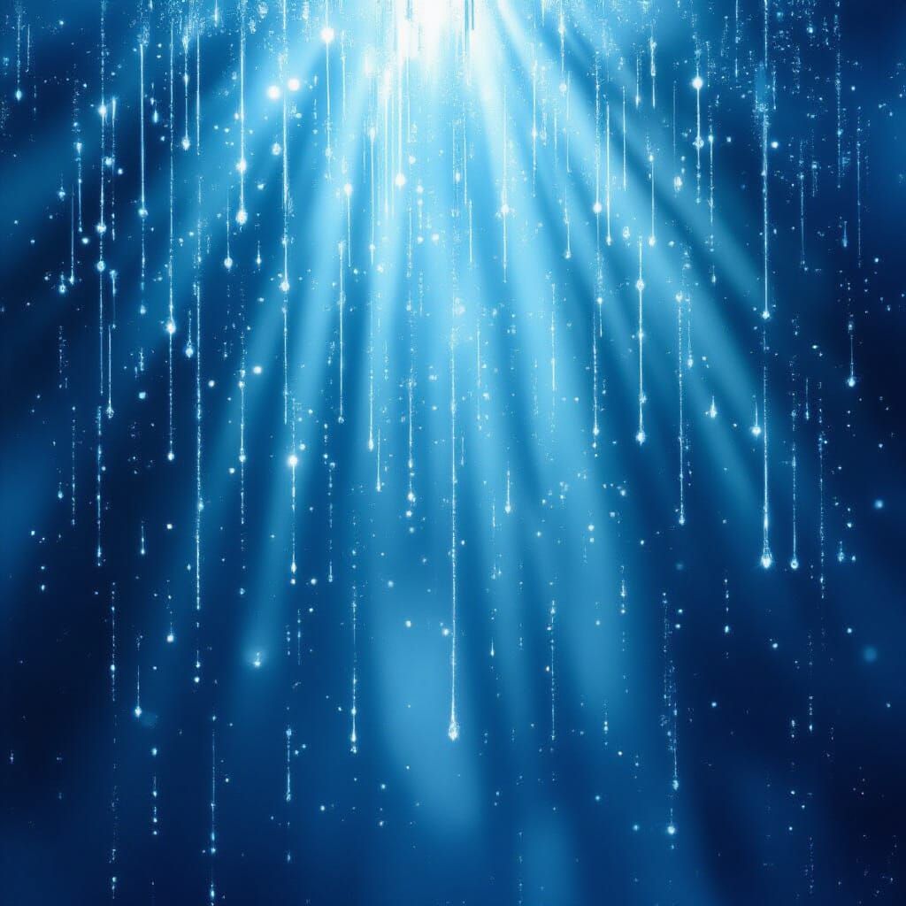 Atmospheric Raindrops in Moody Digital Painting