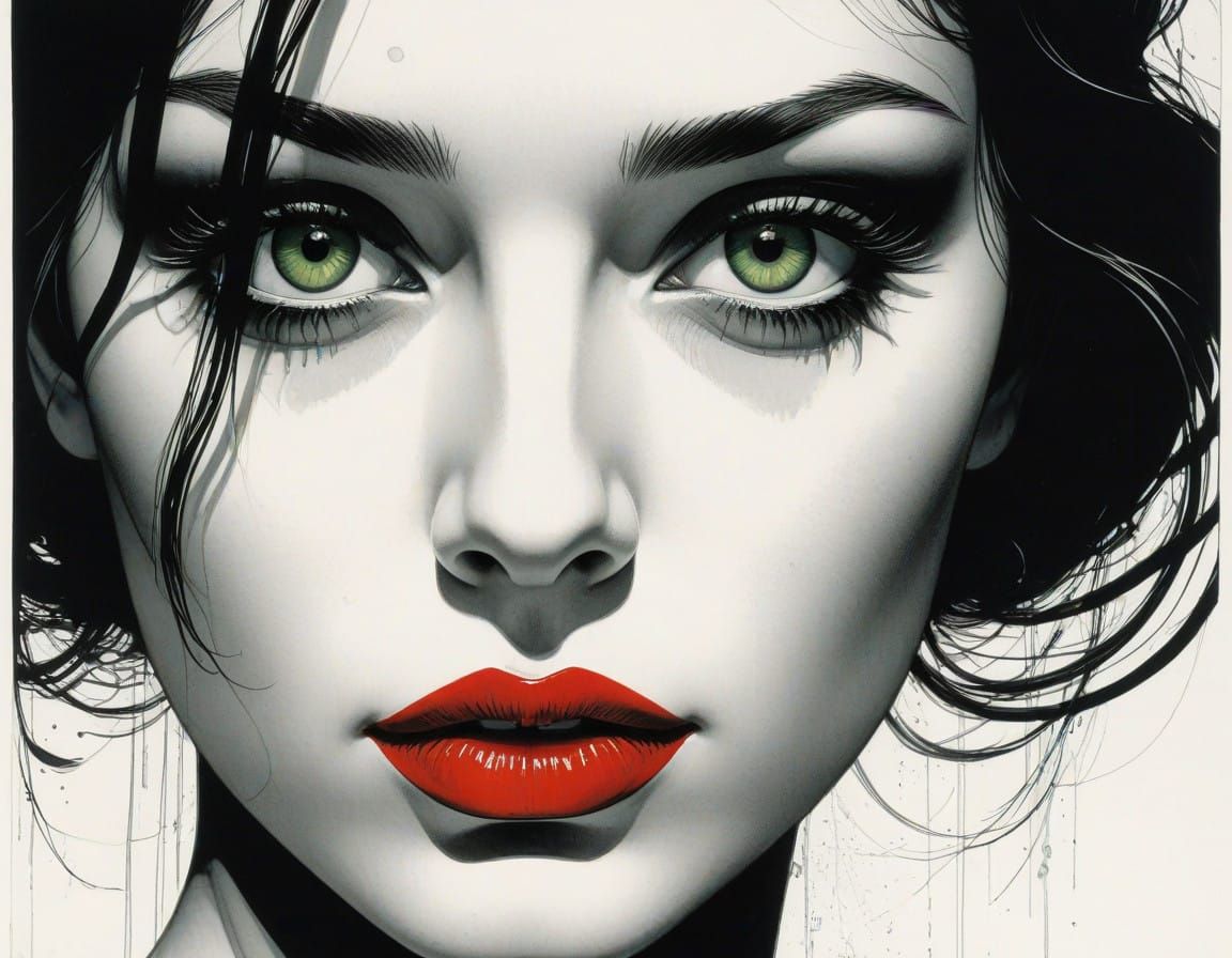 Maximalist Portrait of Beauty and Mystery