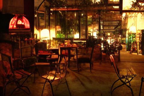 Night Cafe Interior Digital Art