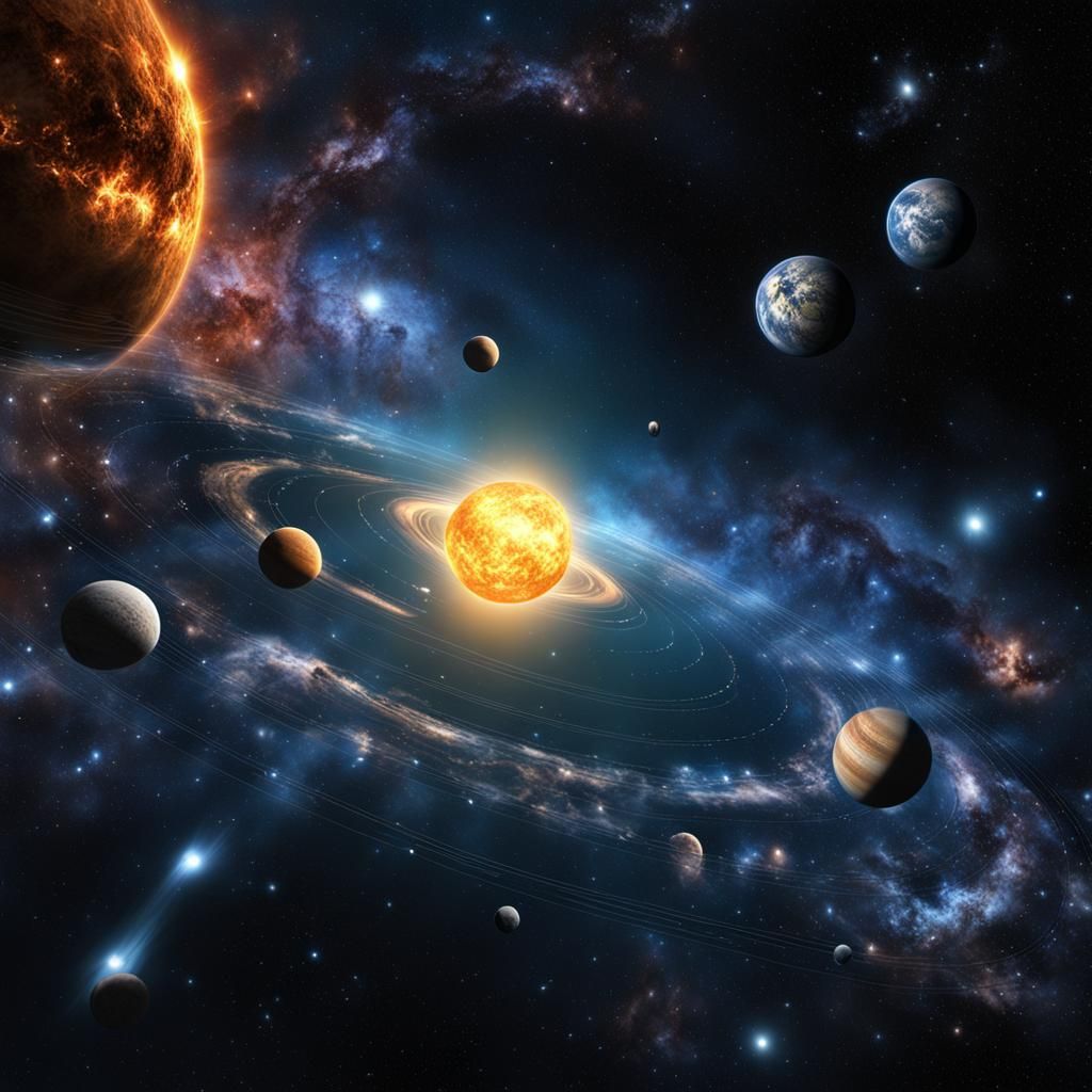 Exoplanet Erra in Pleiades: A Matte Painting