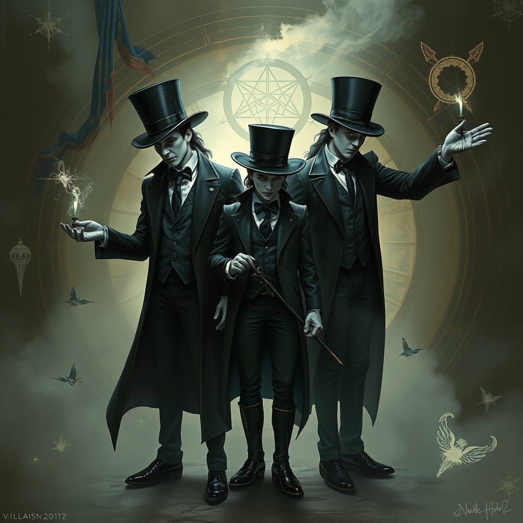 Mystical Magicians in Dark Fantasy Style