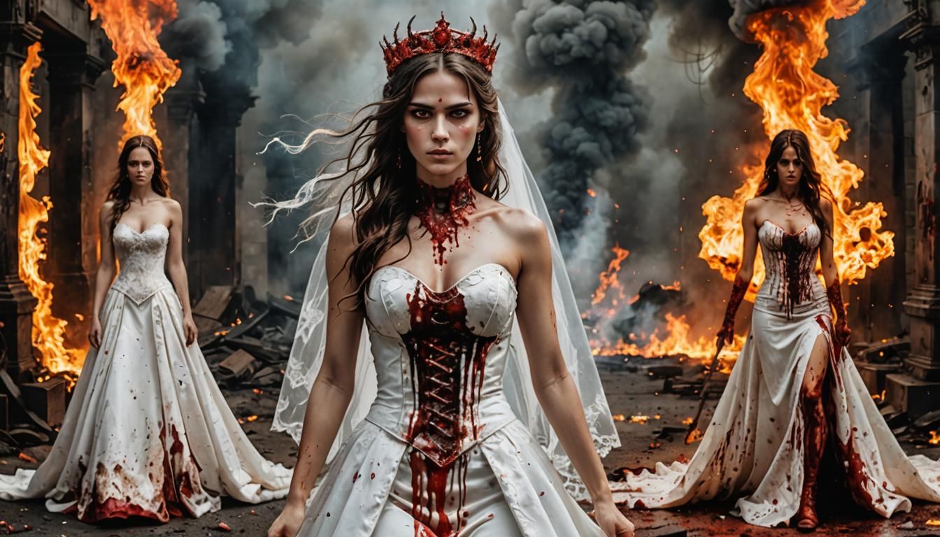 Heaven and Hell: A Vivid Wedding Contrast