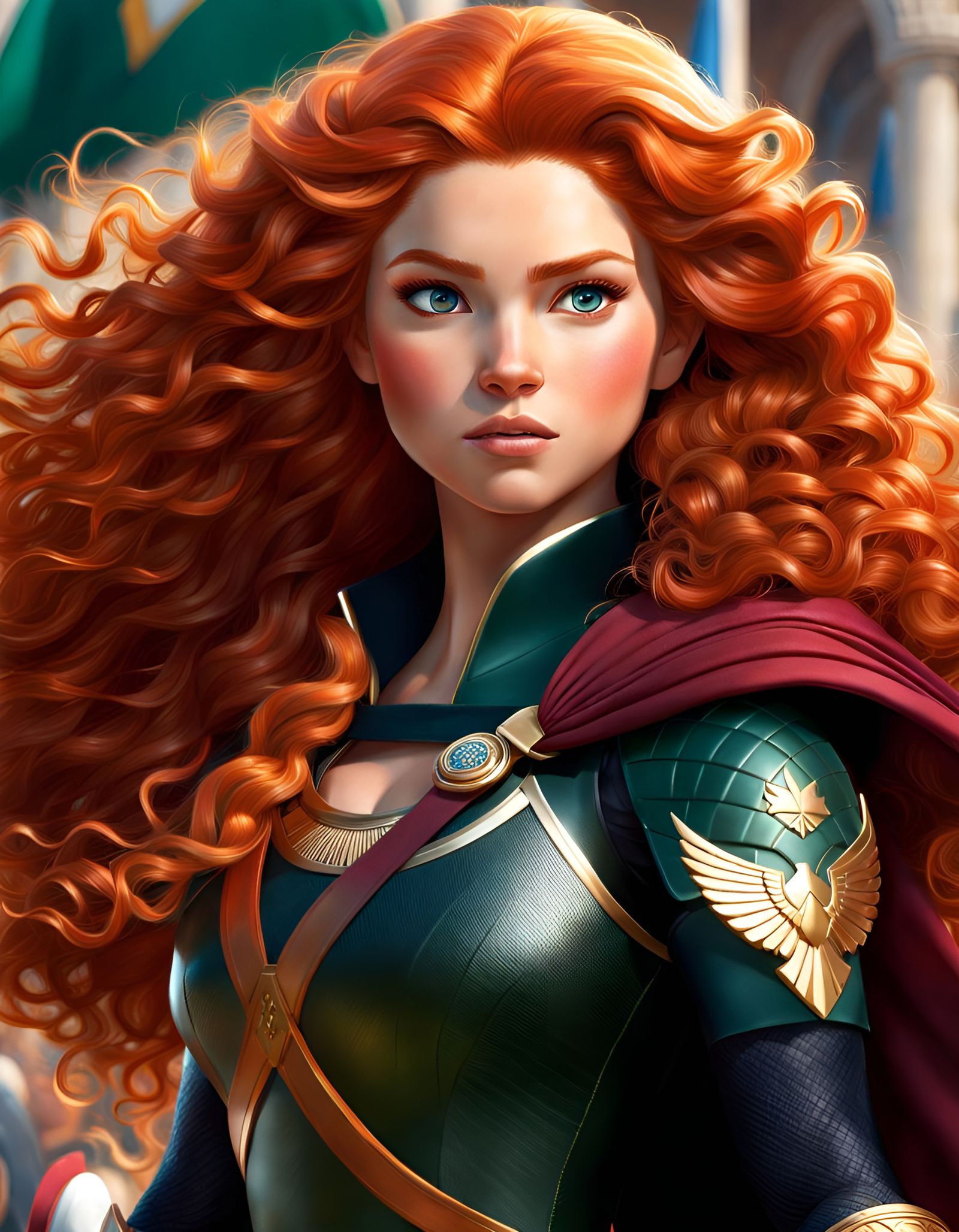 Princess Merida as Olympic Champion: Hyperrealistic Art