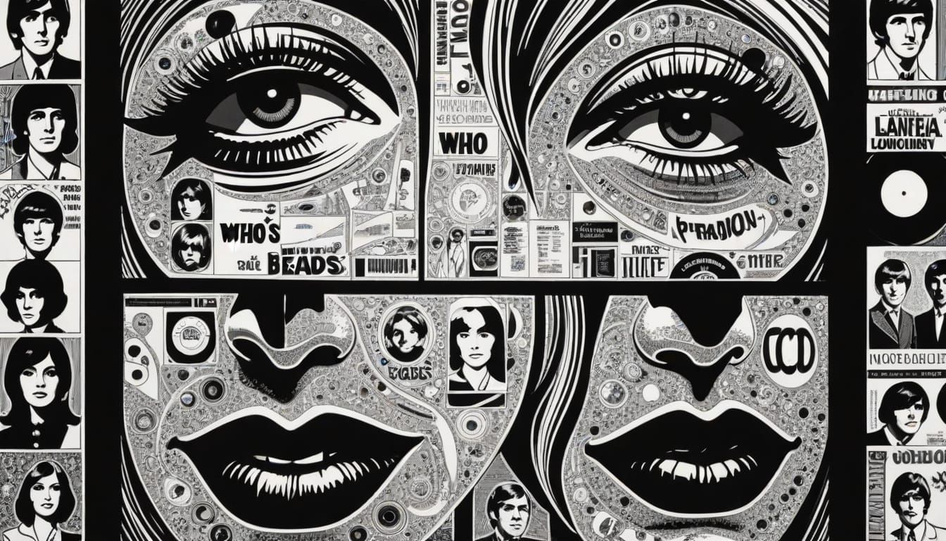 Mod '60s Album Cover Art: Vinyl and Record Player