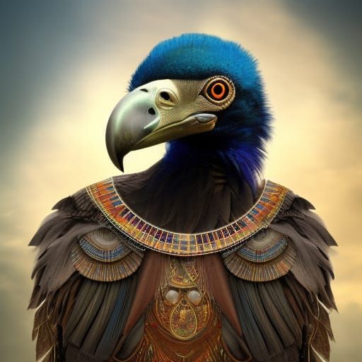 Vulture Kenku in Egyptian Clothes: Fantasy Art