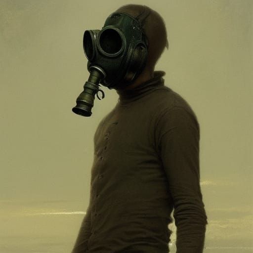 Horror Gas Mask in Doré Style