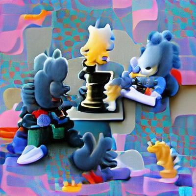 Abstract Chess Match: Itchy and Scratchy