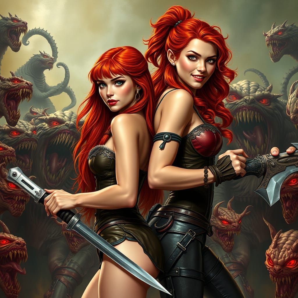 Redheaded Sisters Stand Tall Against Monster Horde in Cyberp...