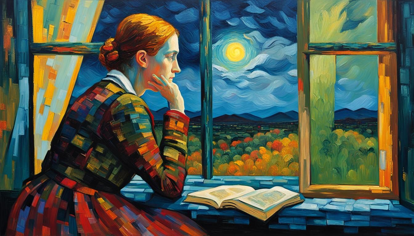 Mary Shelley's Neo-Impressionistic Reflection in Stormy Nigh...