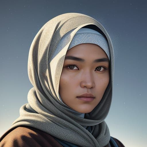 Inuit Woman Portrait in Renaissance Oil Painting Style