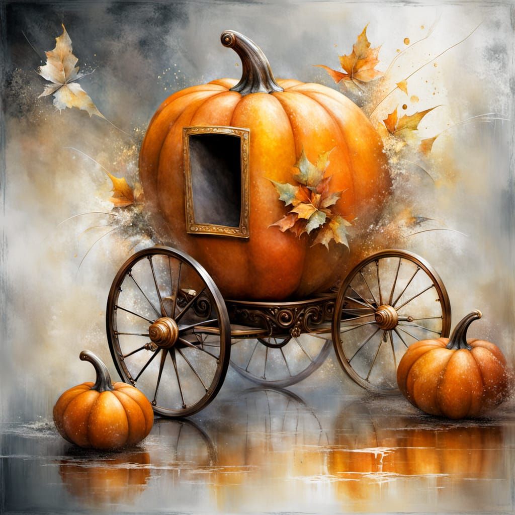 Pumpkin Princess Carriage in Vibrant Color