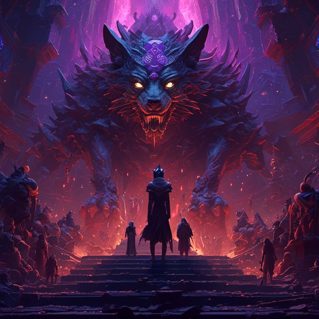 Egyptian God Seth in Dark Fantasy Style