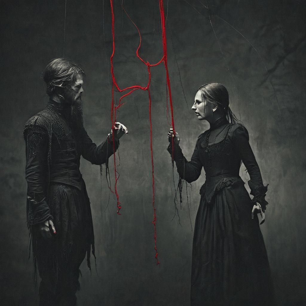 Surreal Gothic Souls United by Red Thread