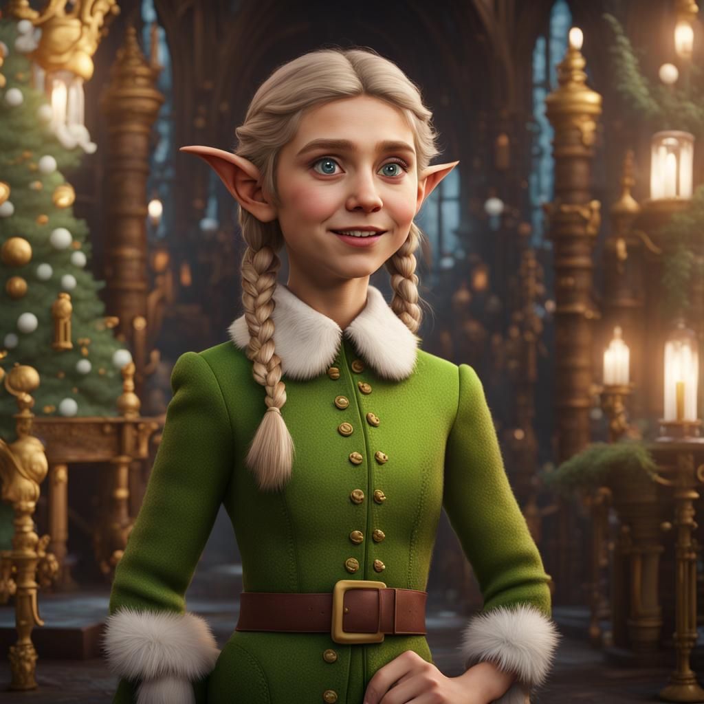 Buddy the Elf as a Girl: Fantasy Concept Art