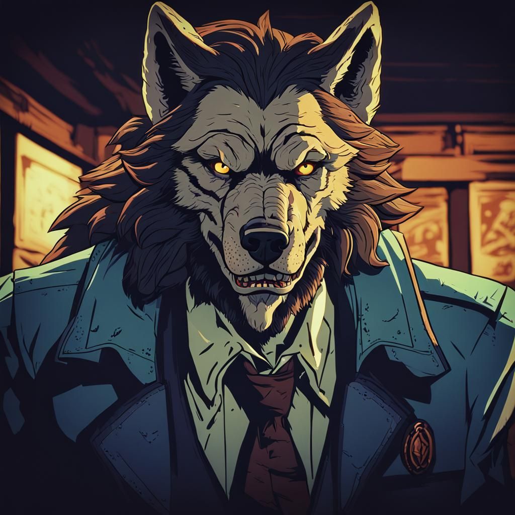 Cinematic Film Still of Bigby Wolf