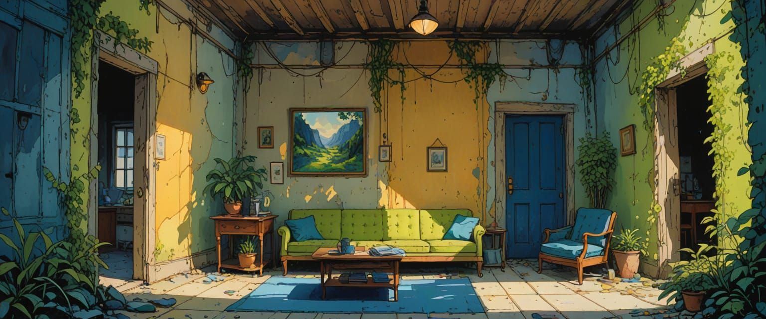 Fantasy Passageway in Comic Book Style