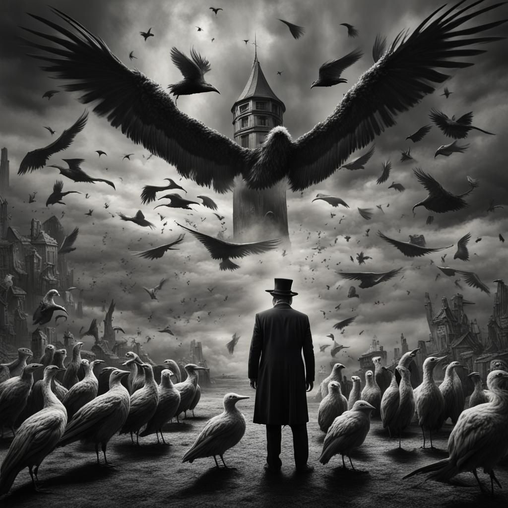 Man with birds