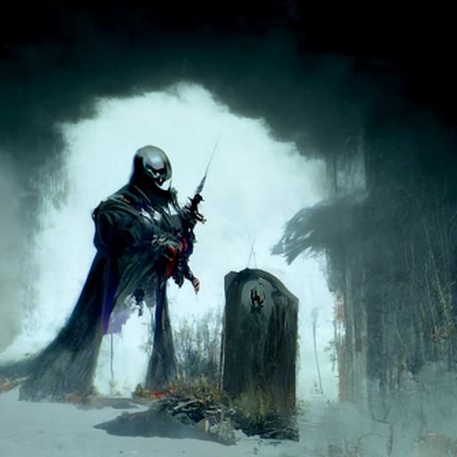 Sinister Death Figure Inspired by Greg Rutkowski