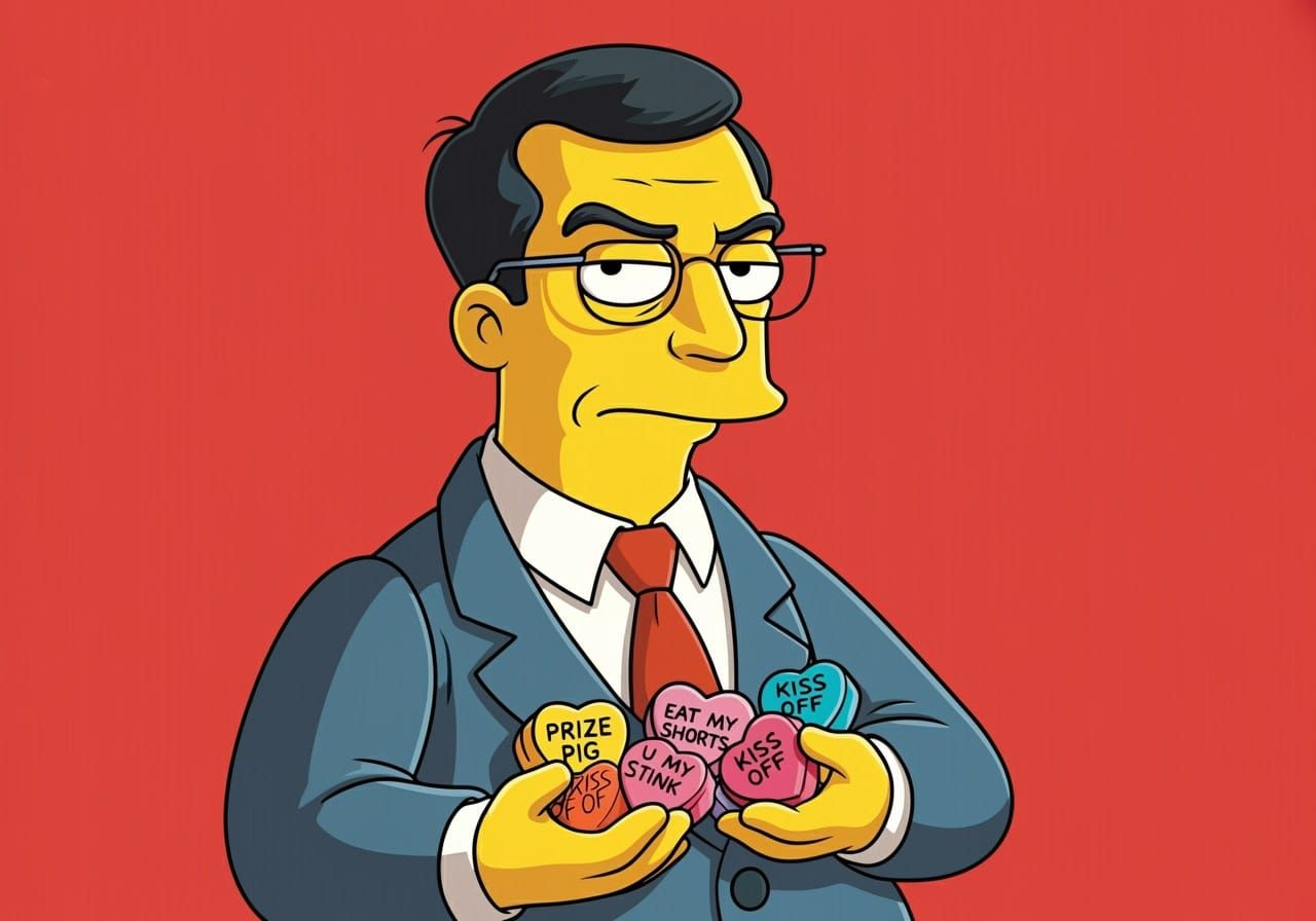 Principal Skinner's Playful Valentine's Day Prank