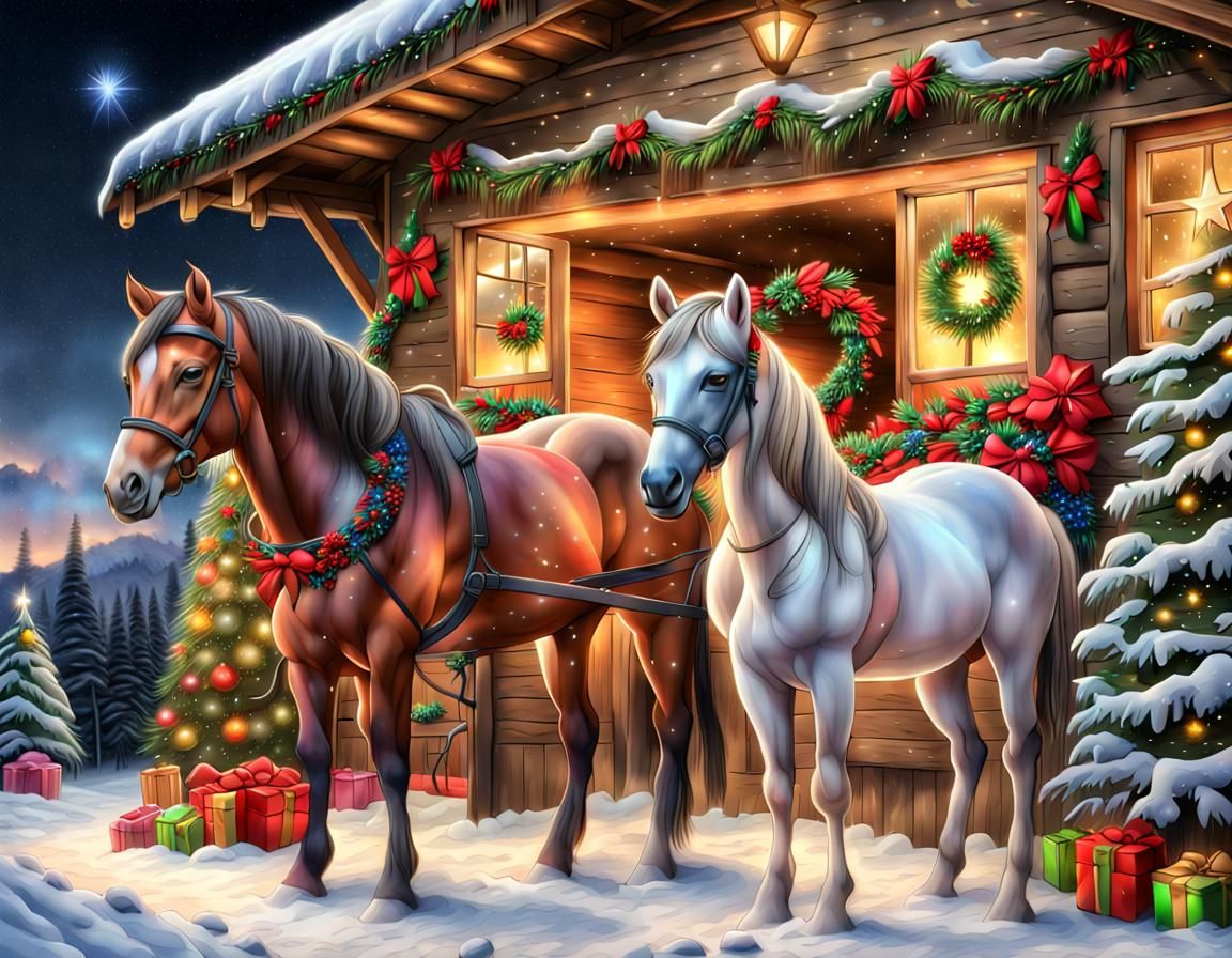 Magical Christmas Stable in Rainforest Setting