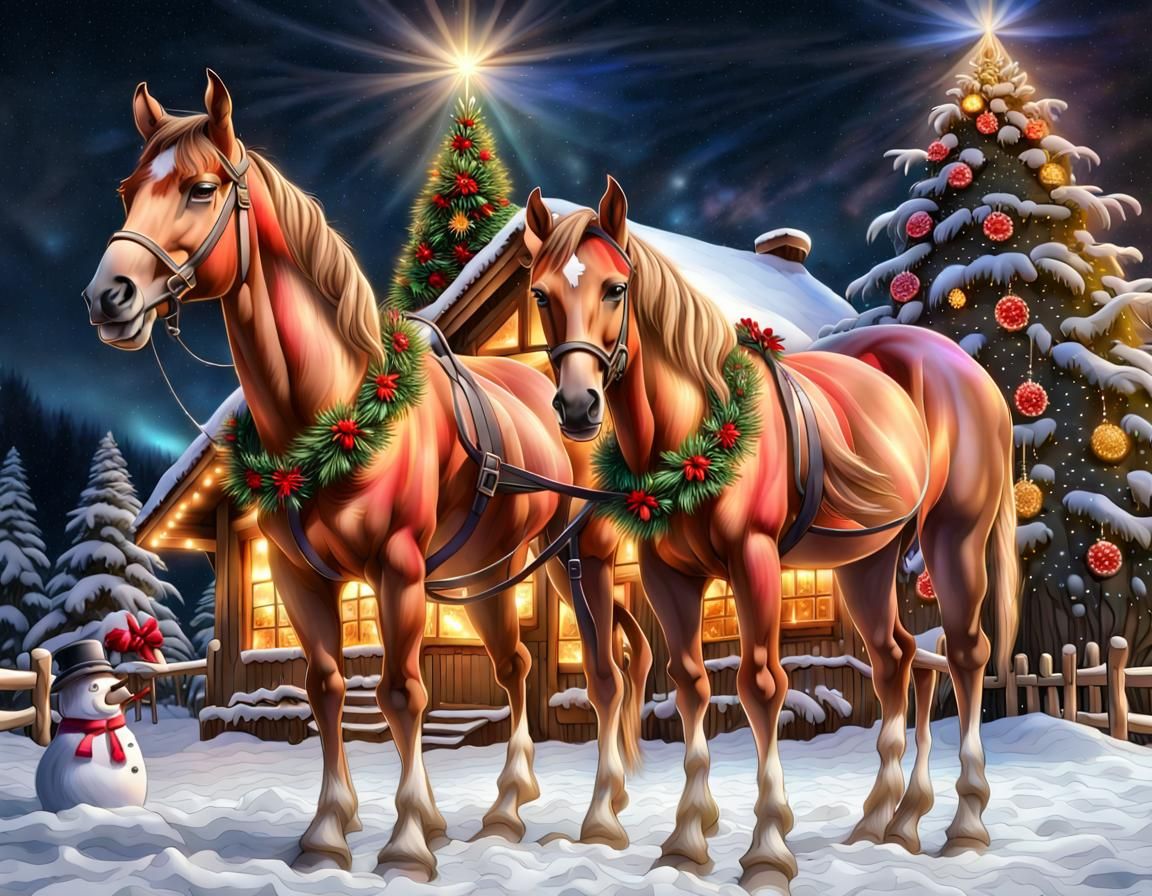 Enchanted Christmas Stable in a Rainforest Setting