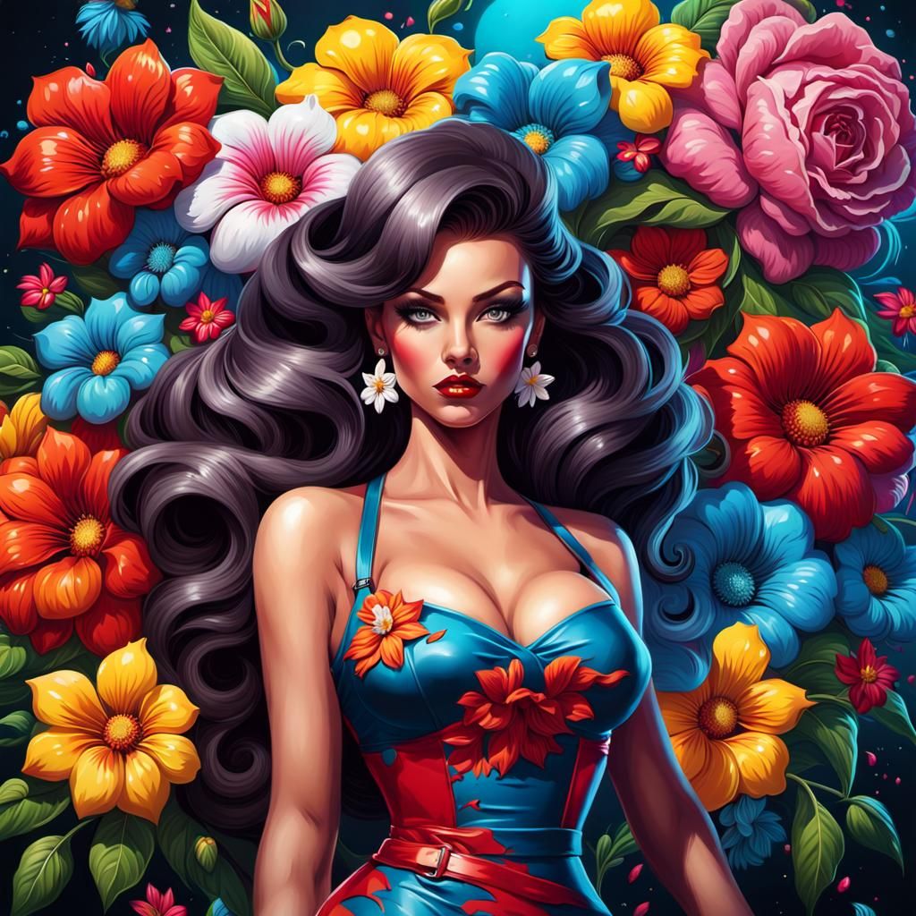 Flower Siren (Graffiti/Splash/Street Art)