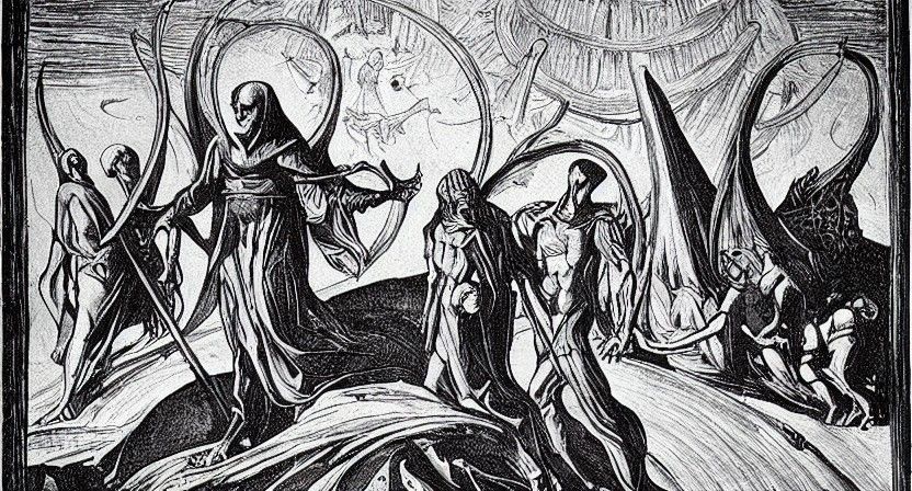 Dante's Descent: A Gothic Vision of Hell