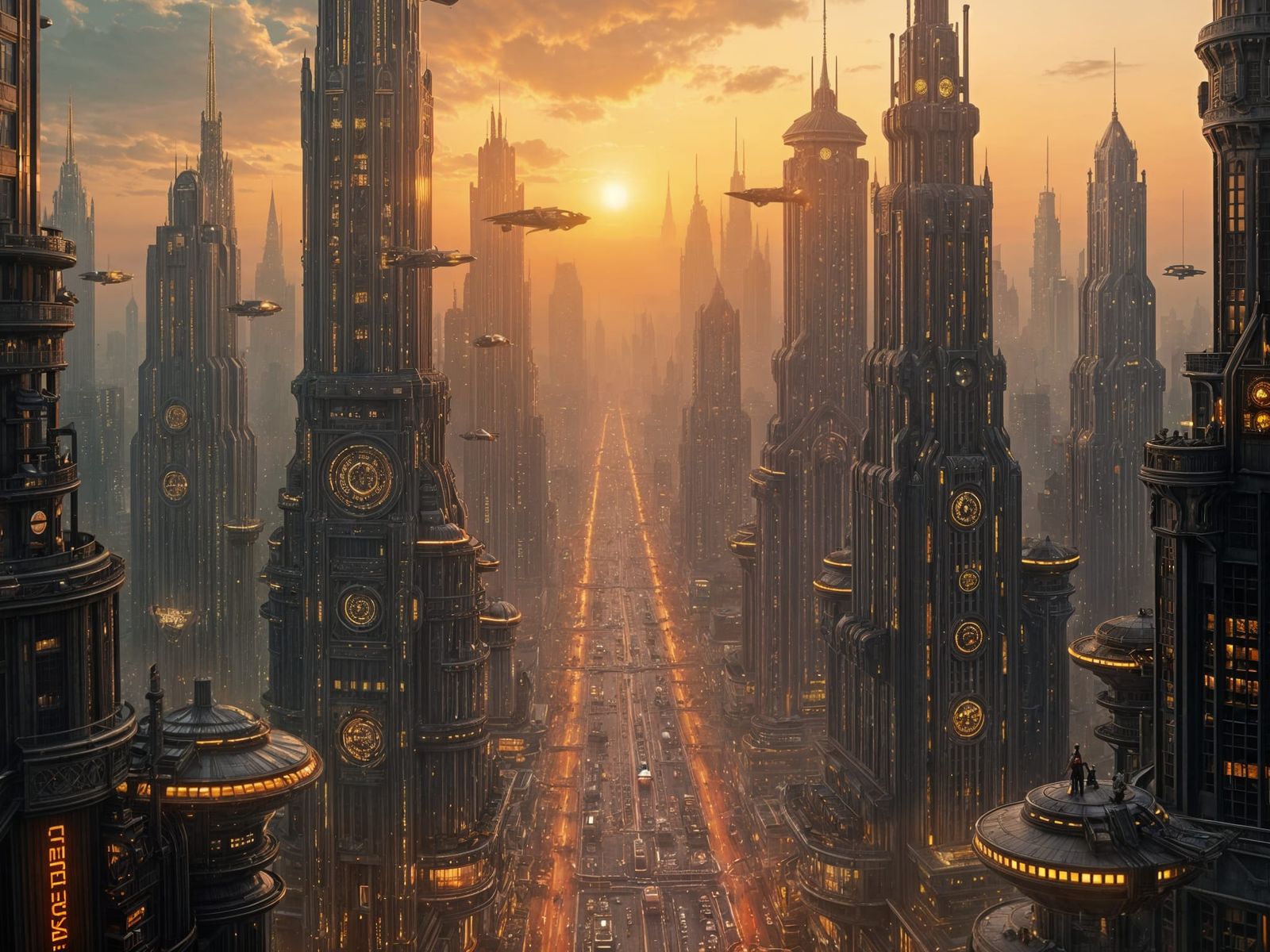 Glorious Art Deco Cityscapes Unveil Futuristic Nighttime Mag...