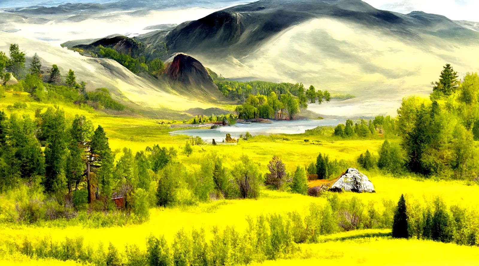 Charming Landscape Vista in Photography Style