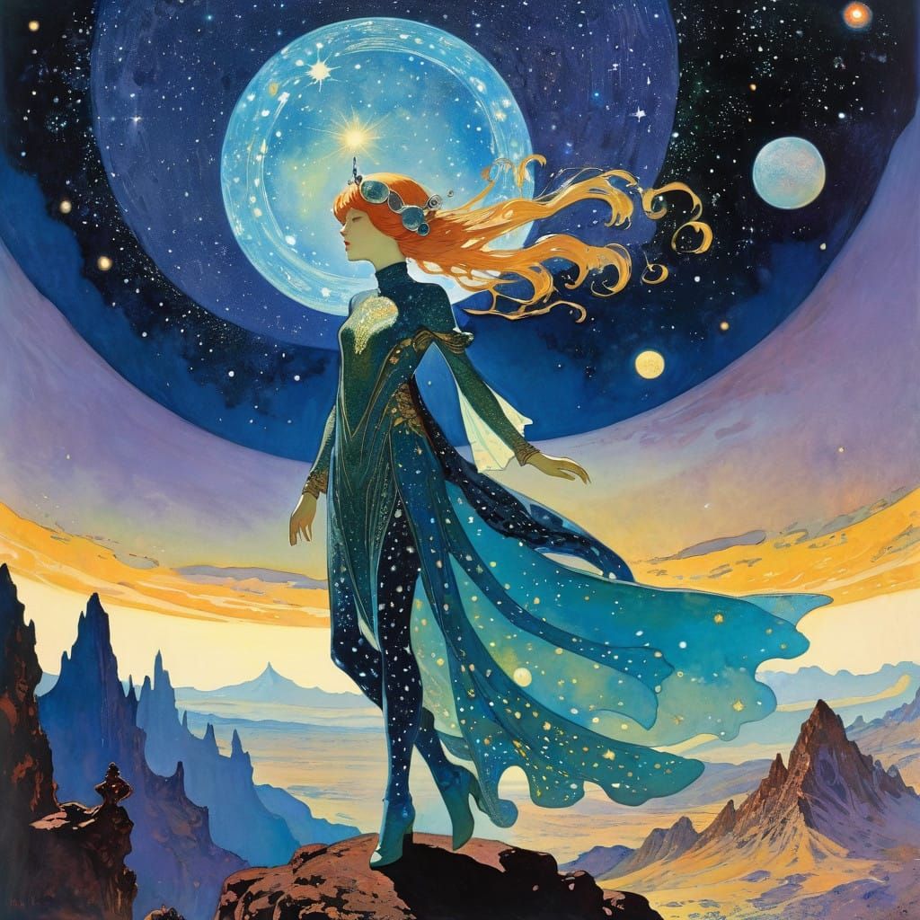 Enchanted Galactic Nymph in Eva Suit