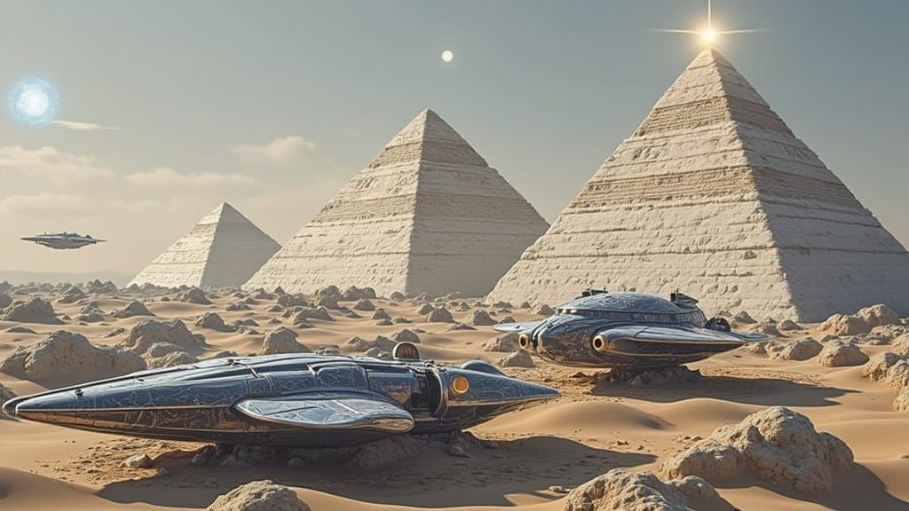 Futuristic Egyptian Desert Dreamscape