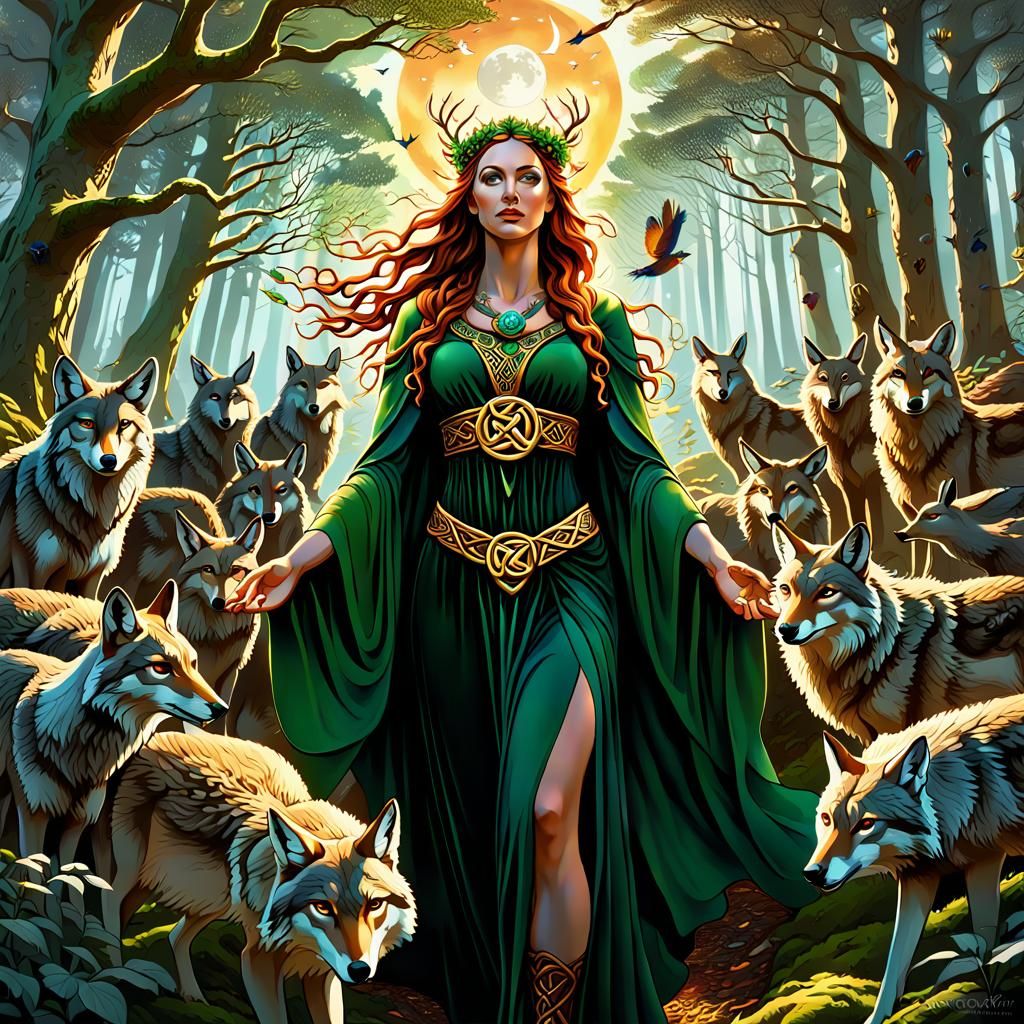 Brigid the Celtic Goddess of healing, spring, and animals