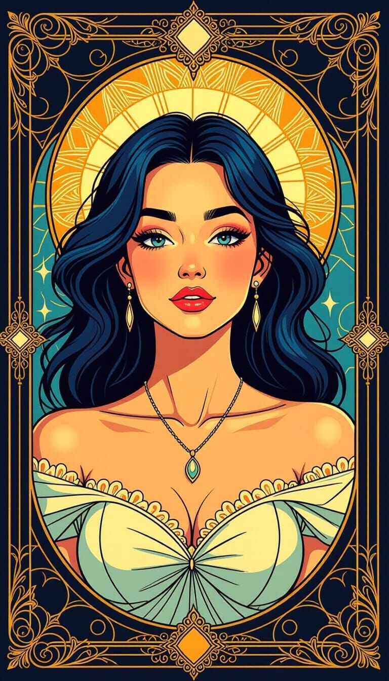 Enchanted Portrait in Pop Art Style