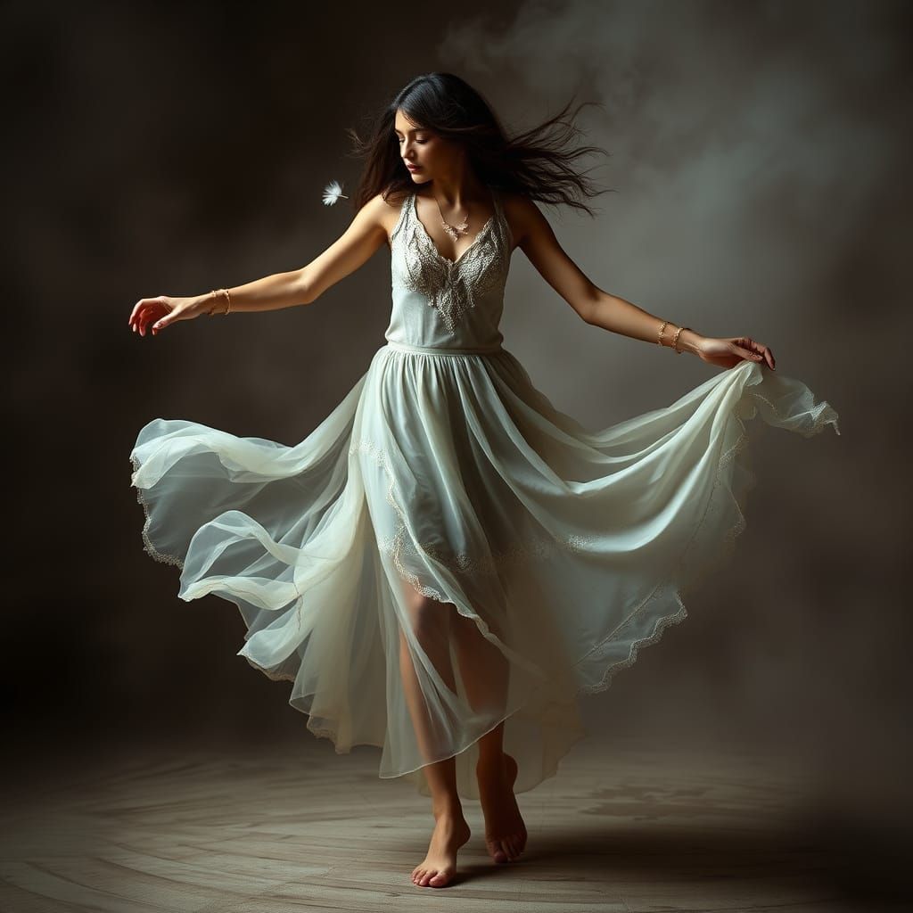 Ethereal Boho Dancer in Soft Focus