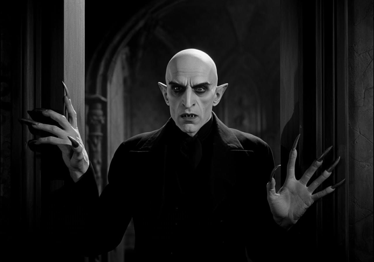 Nosferatu Portrait in Expressionist Style
