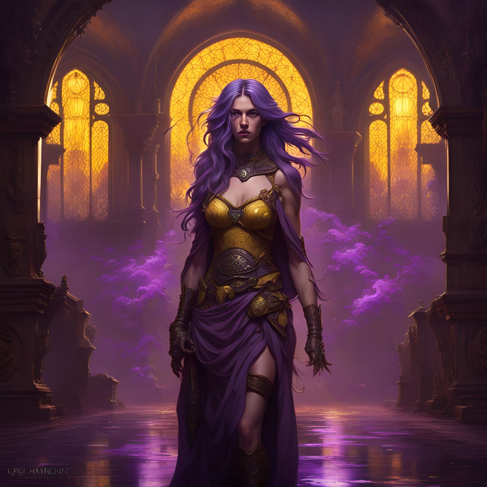 Dark Fantasy Image of Woman in Danger