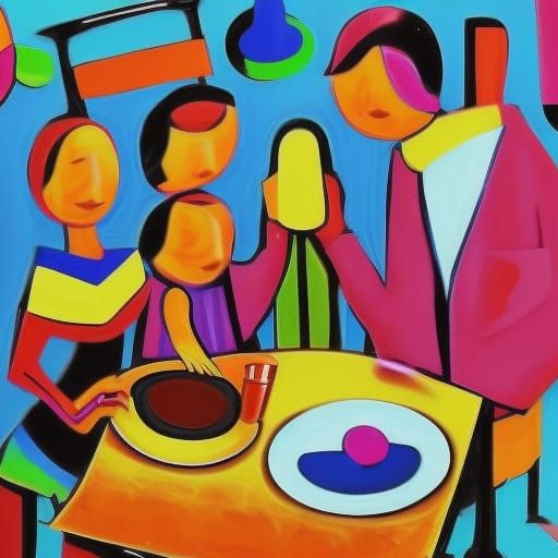 Passover Celebration in Graffiti Street Art Style