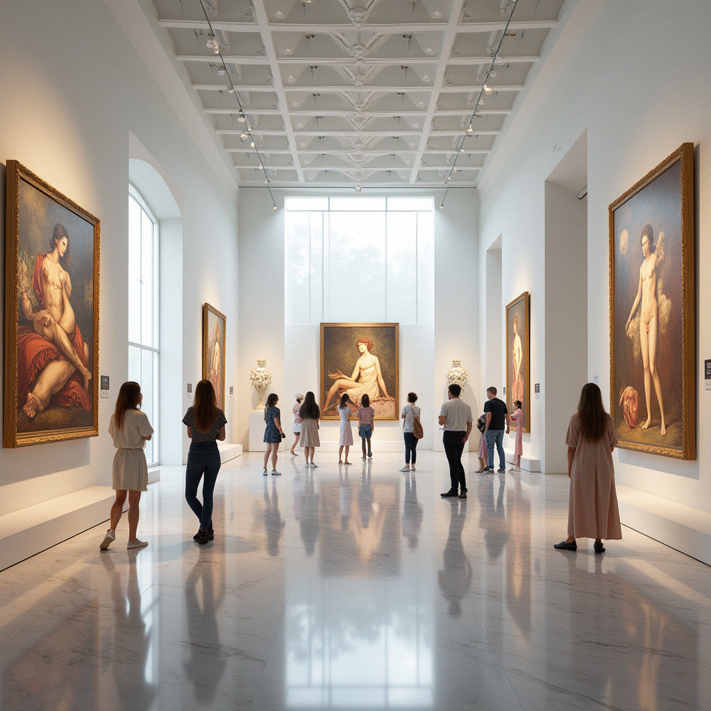 Elegant Art Gallery with Modern and Classical Masterpieces