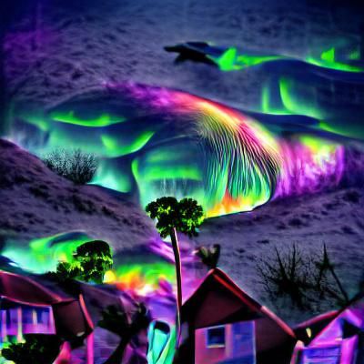 Psychedelic Aurora Borealis: A Stunning Light Display