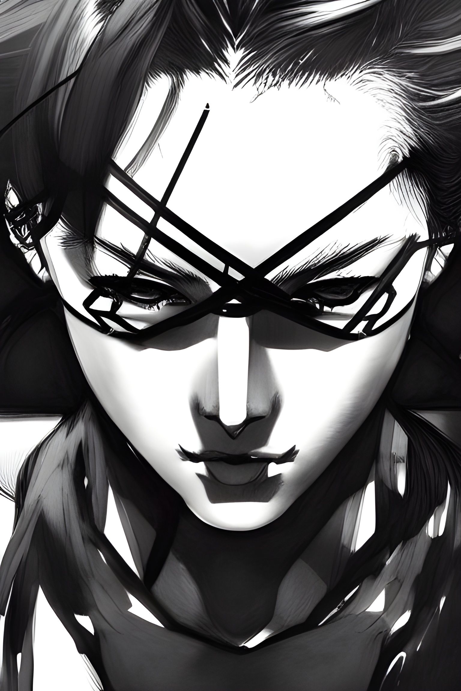 Anime-Style Strong Woman Illustration in 4K