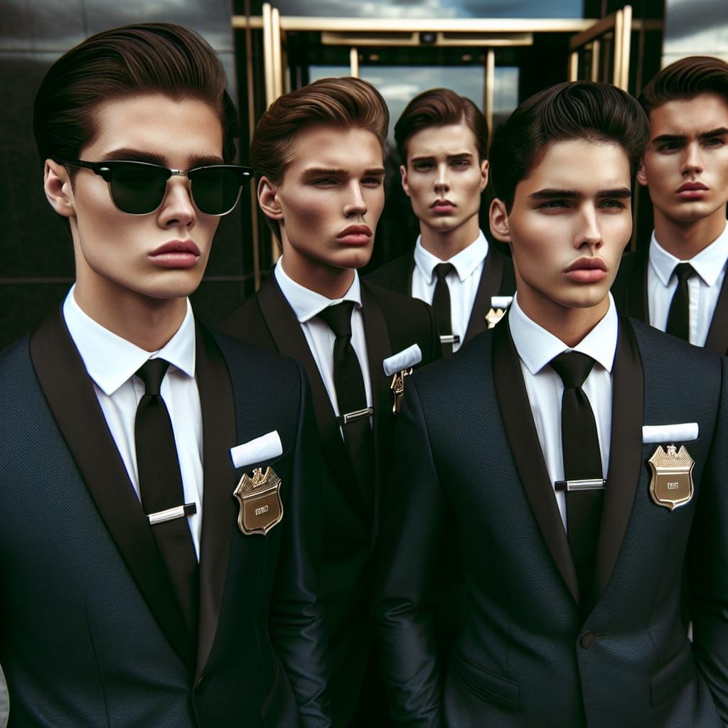 Young Professionals Guarding Business Office