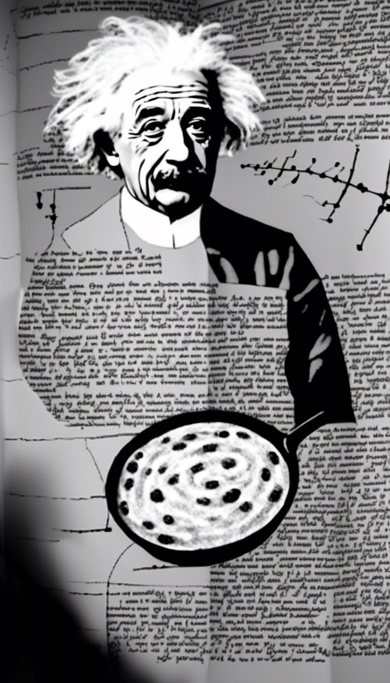 Einstein's Dystopian Fantasy: A Klimt-Inspired Collage