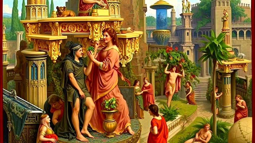 Hanging Gardens of Babylon: A Pre-Raphaelite Vision
