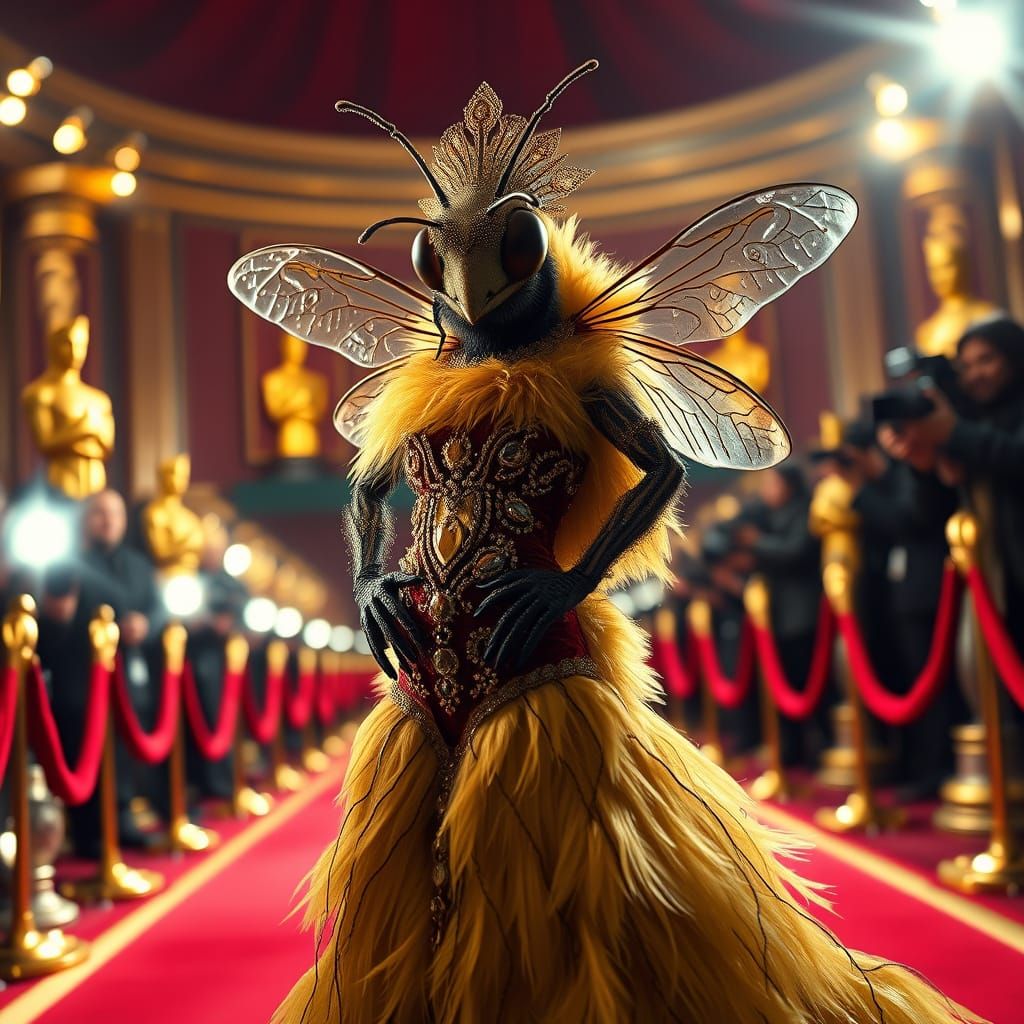 Bee Queen Shines on the Red Carpet at the Oscars